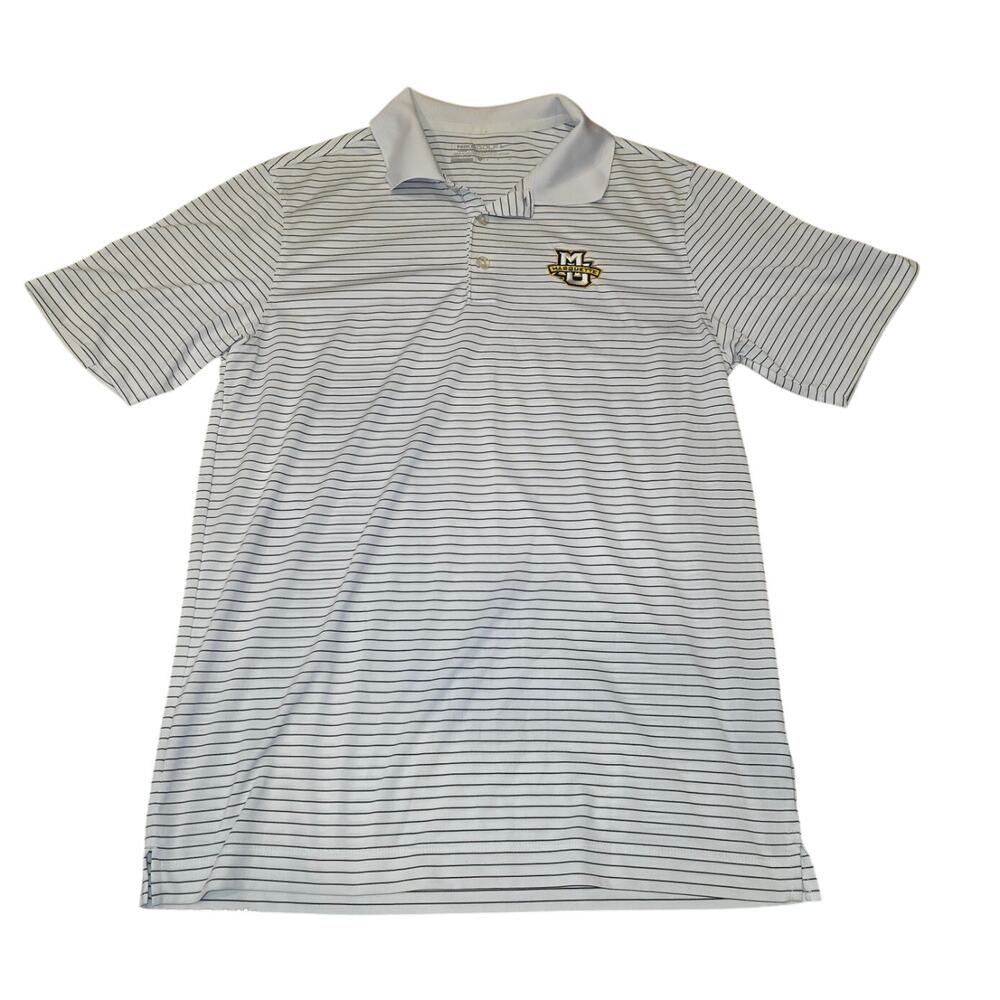 EUC Nike Golf Pro Tour Performance Marquette University logo, striped polo sz Sm